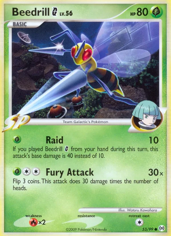 Beedrill G 53/99 Arceus Pokémon card