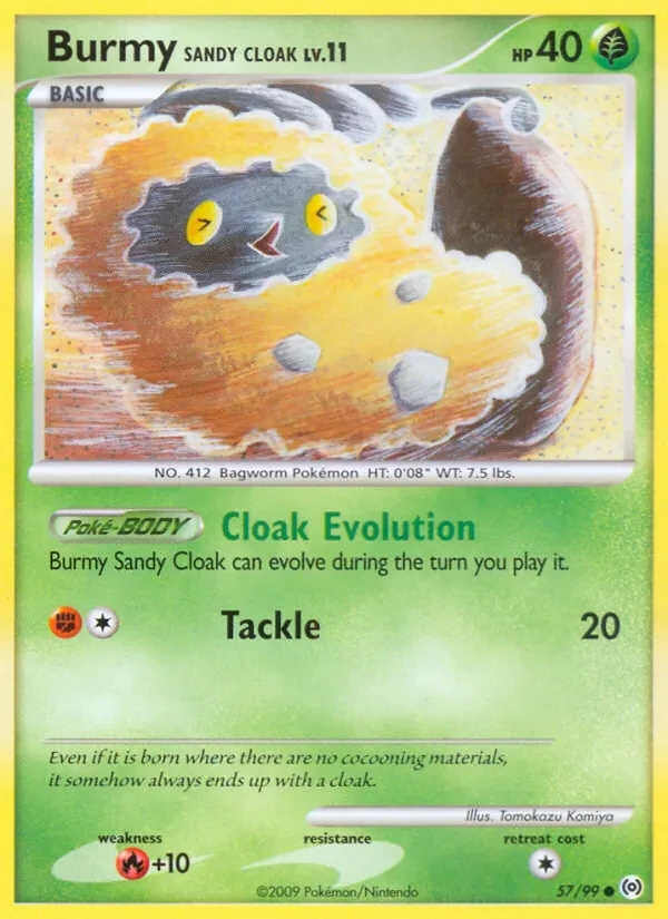 Burmy Sandy Cloak 57/99 Arceus Pokémon card