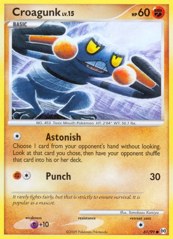 Carta Pokémon Croagunk 61/99 Arceus