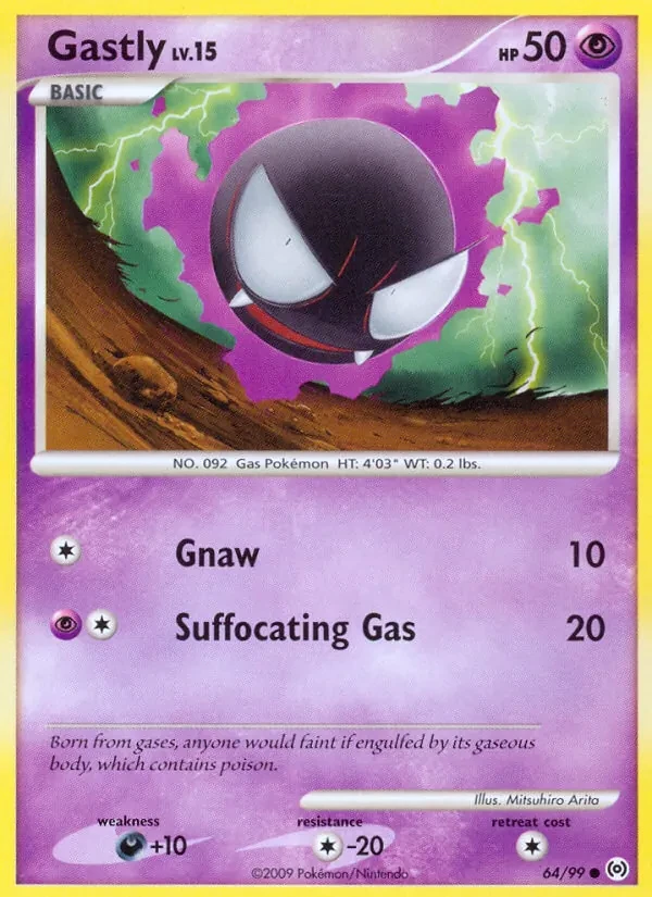 Gastly 64/99 Arceus Pokémon card