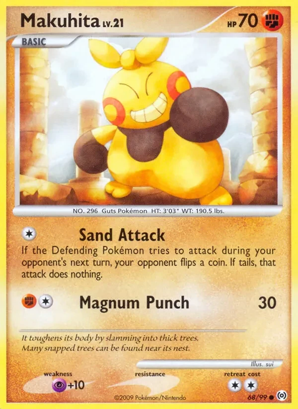 Makuhita 68/99 Arceus Pokémon card