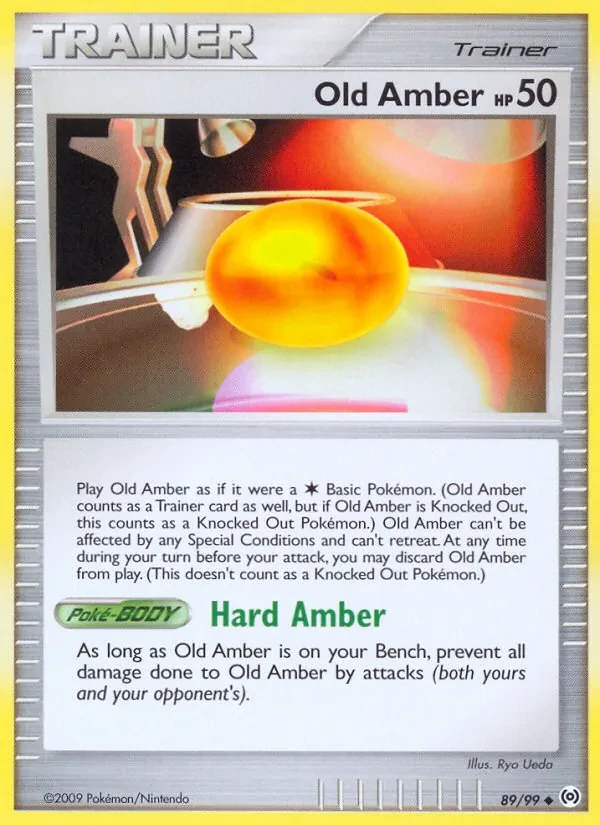 Old Amber 89/99 Arceus Pokémon card