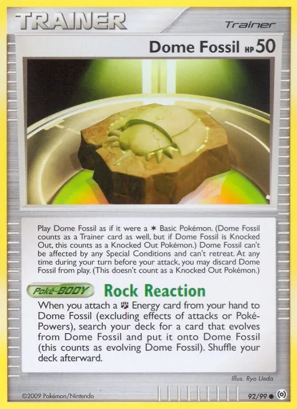 Dome Fossil 92/99 Arceus Pokémon card