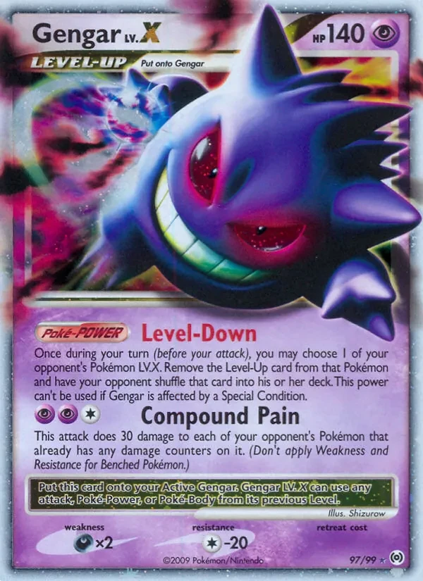 Gengar LV.X 97/99 Arceus Pokémon card