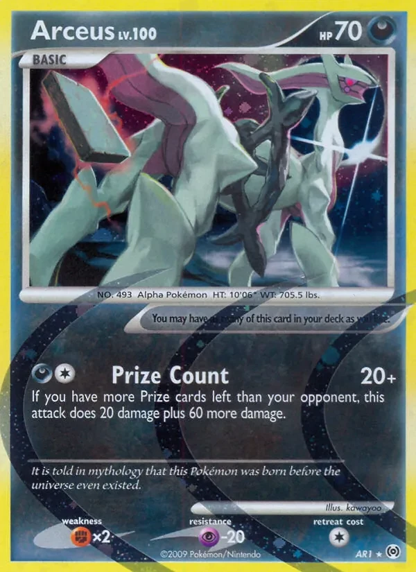 Arceus AR1 Arceus Pokémon card