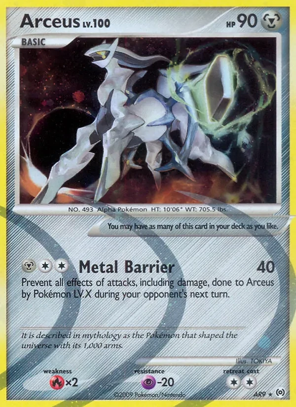 Arceus AR9 Arceus Pokémon kaart