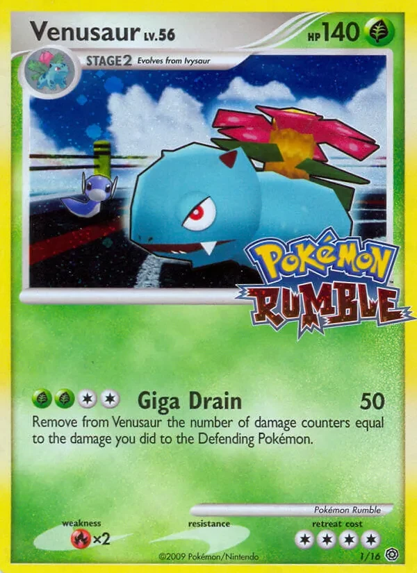 Venusaur 1/16 Pokémon Rumble Pokémon card