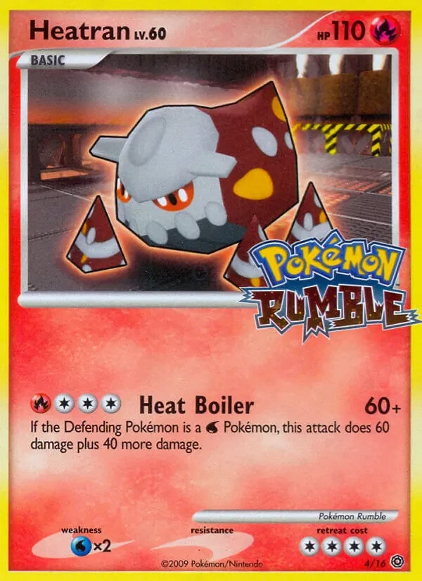Heatran 4/16 Pokémon Rumble Pokémon card