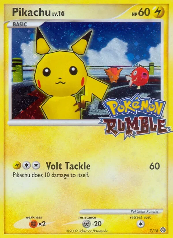 Pikachu 7/16 Pokémon Rumble Pokémon card