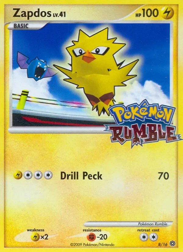 Zapdos 8/16 Pokémon Rumble Pokémon card