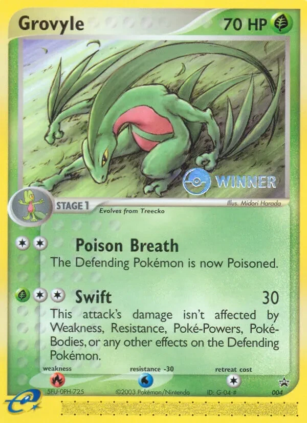 Grovyle 4/40 Nintendo Black Star Promos Pokémon card