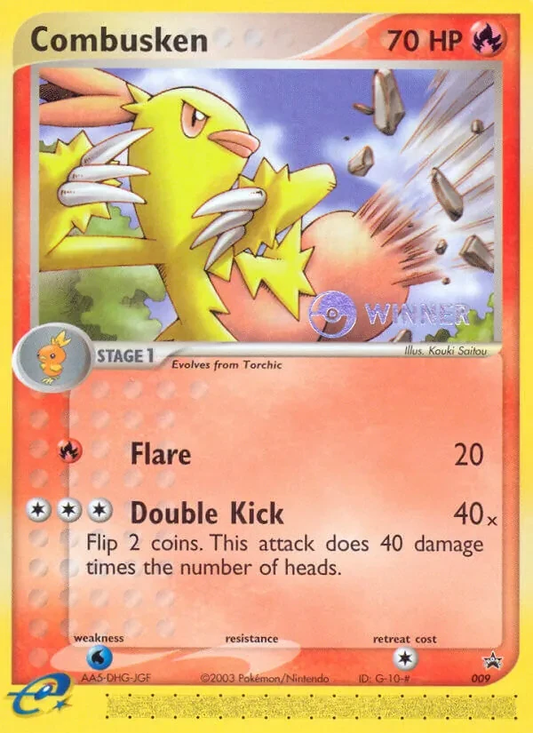 Combusken 9/40 Nintendo Black Star Promos Pokémon card