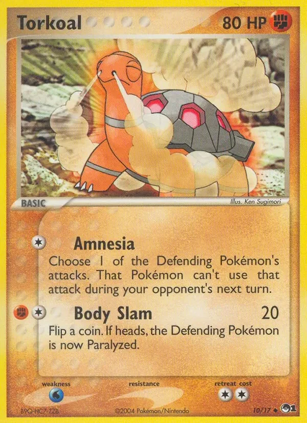 Torkoal 10/17 POP Series 1 Pokémon Karte