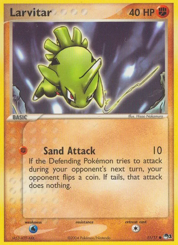 Larvitar 11/17 POP Series 1 Pokémon card