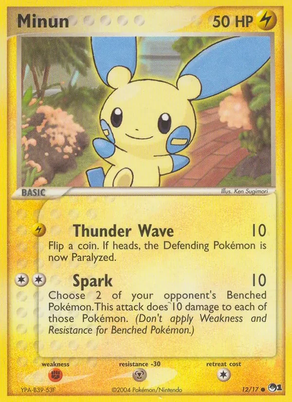 Minun 12/17 POP Series 1 Pokémon card