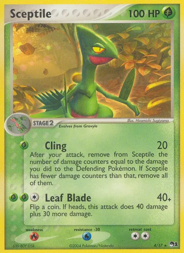 Sceptile 4/17 POP Series 1 Pokémon card