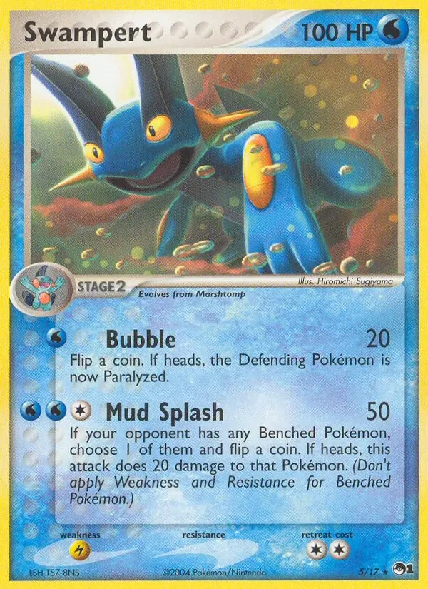 Swampert 5/17 POP Series 1 Pokémon card