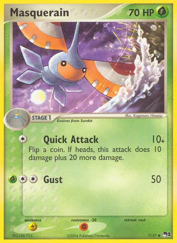 Masquerain 7/17 POP Series 1 Pokémon card