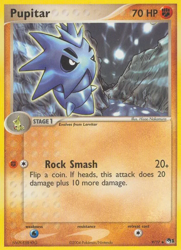 Pupitar 9/17 POP Series 1 Pokémon card