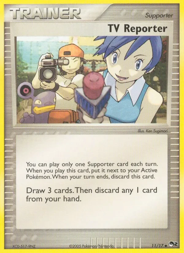 TV Reporter 11/17 POP Series 2 Pokémon Karte