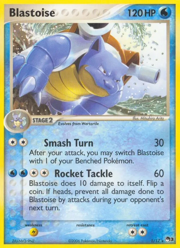 Blastoise 1/17 POP Series 3 Pokémon card