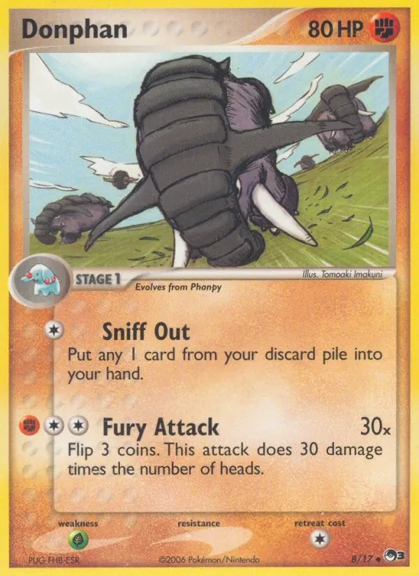 Donphan 8/17 POP Series 3 Pokémon card