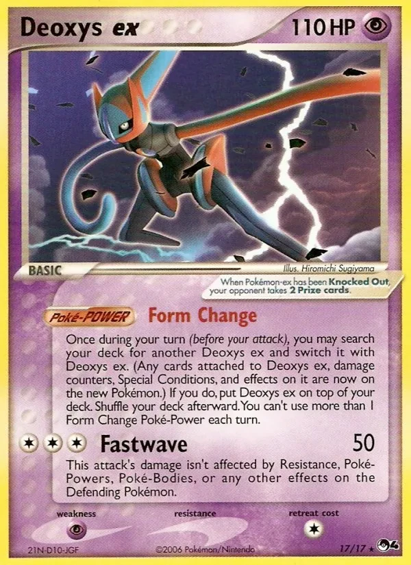 Deoxys ex 17/17 POP Series 4 Pokémon card