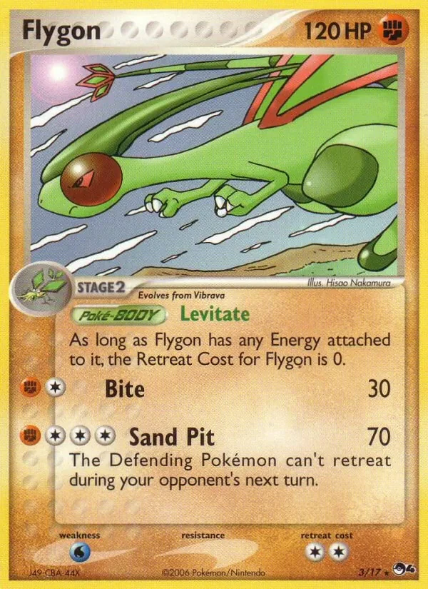 Flygon 3/17 POP Series 4 Pokémon card