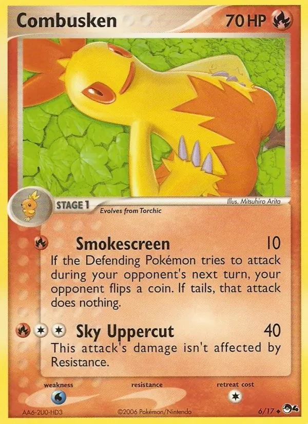Combusken 6/17 POP Series 4 Pokémon card