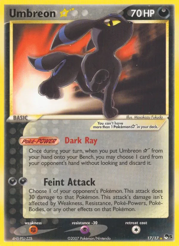 Umbreon ★ 17/17 POP Series 5 Pokémon card