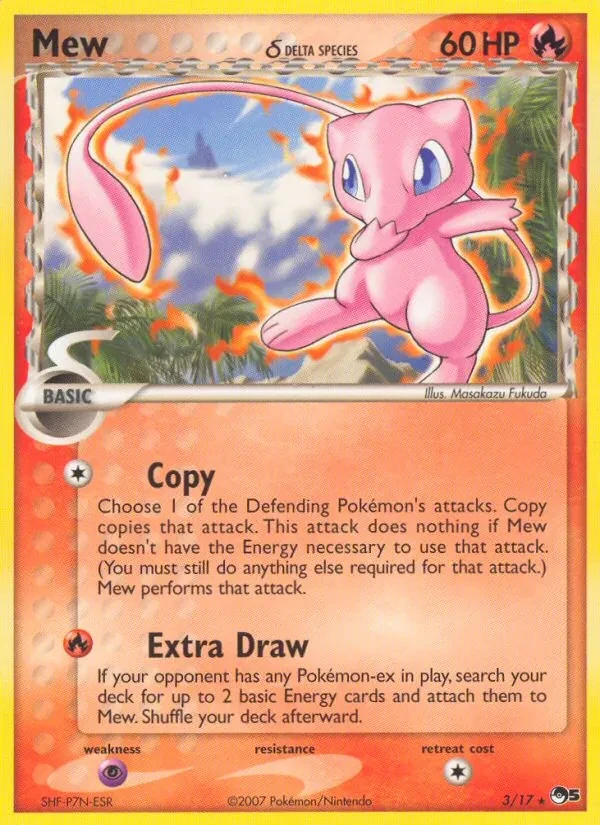 Mew δ 3/17 POP Series 5 Pokémon card
