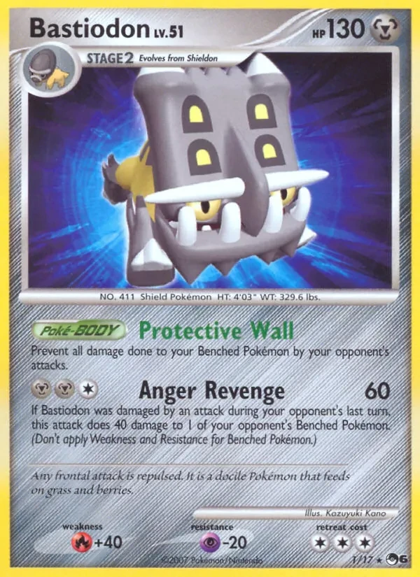 Bastiodon 1/17 POP Series 6 Pokémon card