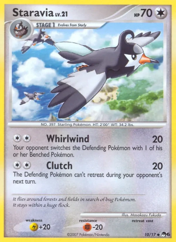 Staravia 10/17 POP Series 6 Pokémon card