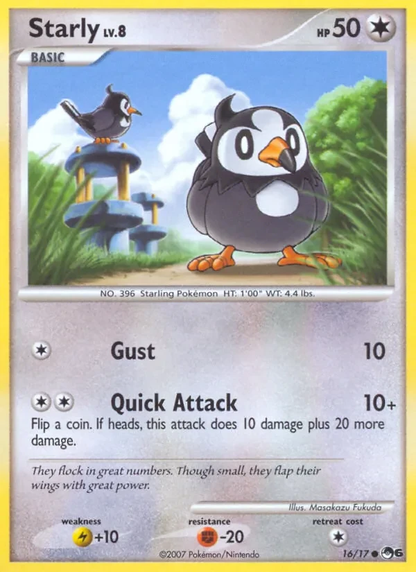 Starly 16/17 POP Series 6 Pokémon card