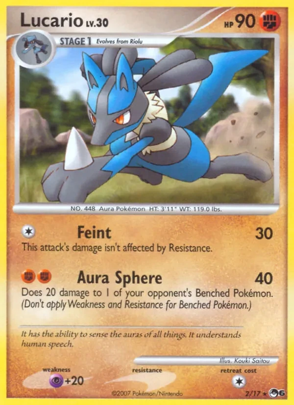 Lucario 2/17 POP Series 6 Pokémon card