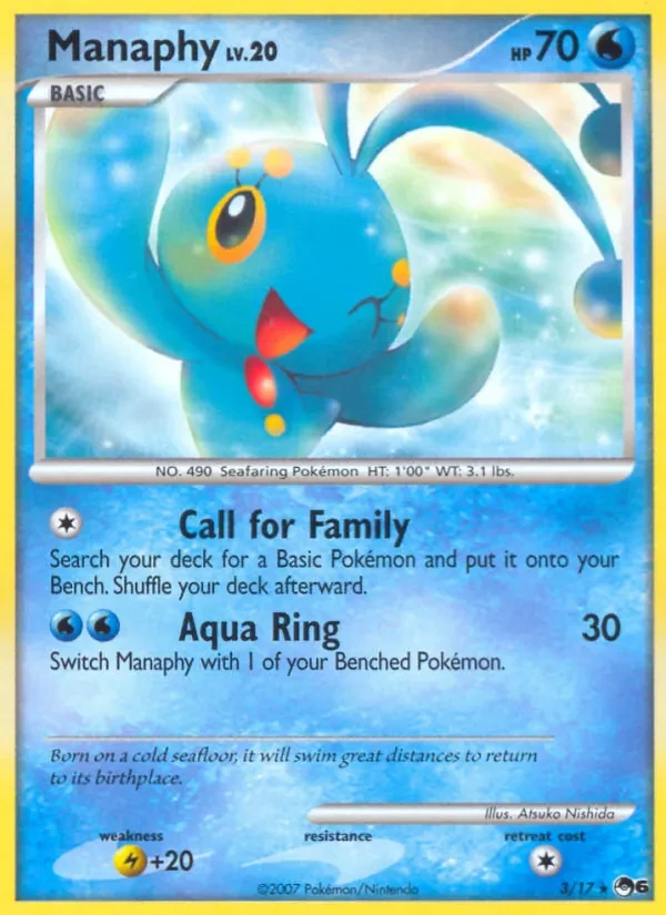 Manaphy 3/17 POP Series 6 Pokémon card