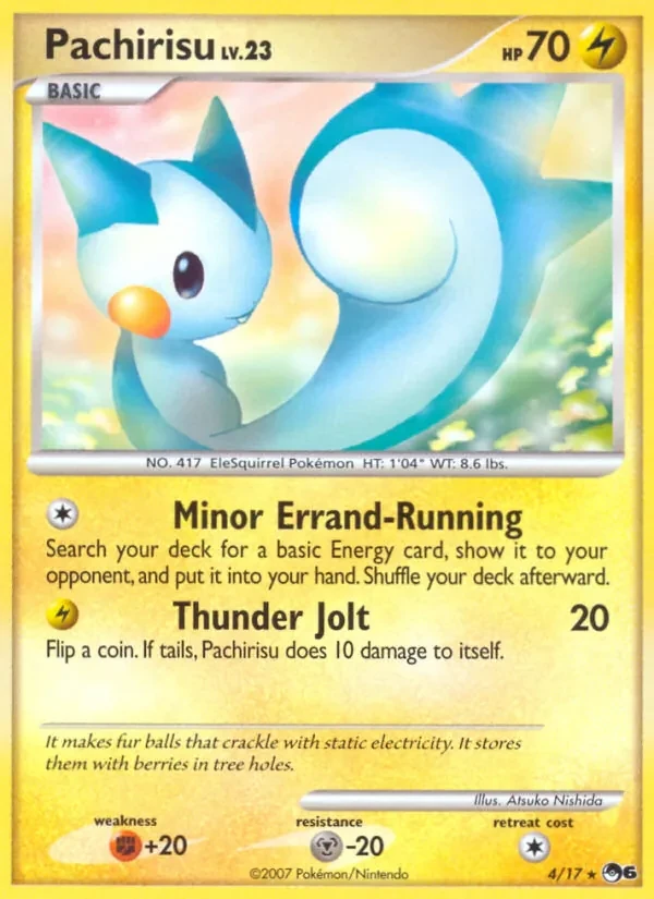 Pachirisu 4/17 POP Series 6 Pokémon card