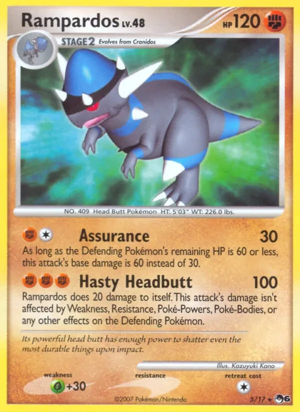 Rampardos 5/17 POP Series 6 Pokémon card