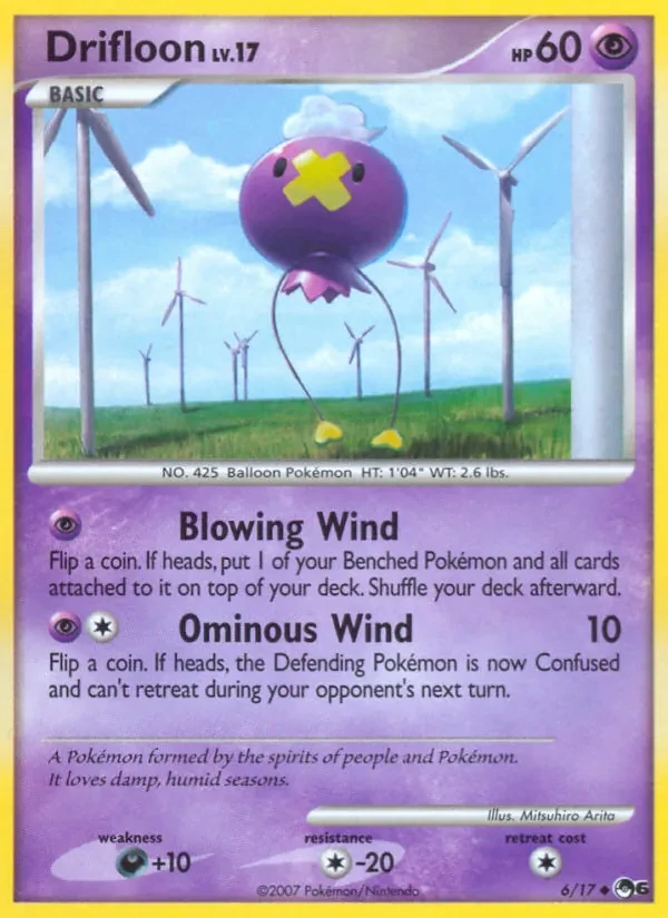 Drifloon 6/17 POP Series 6 Pokémon card