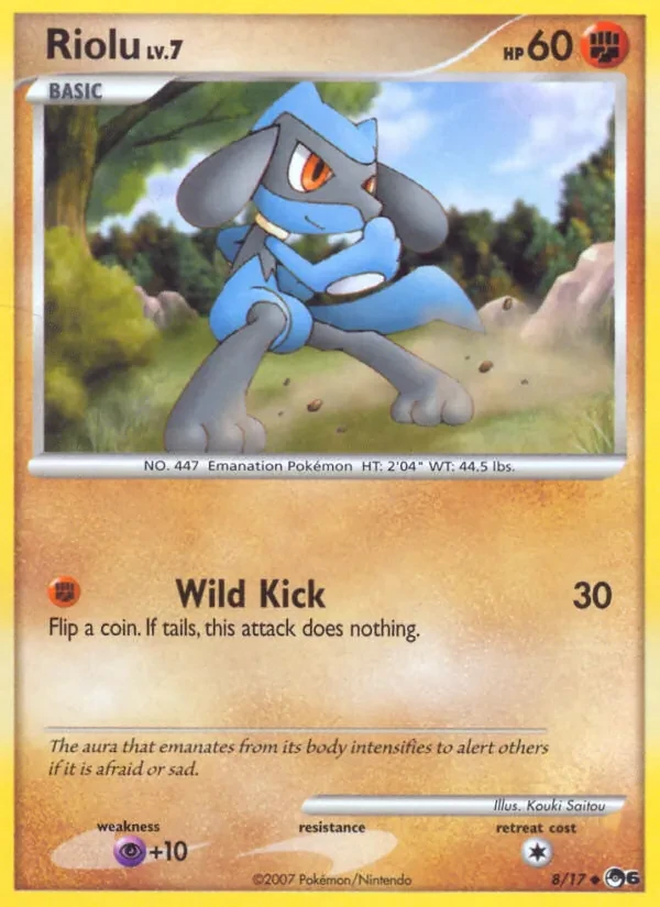 Riolu 8/17 POP Series 6 Pokémon card