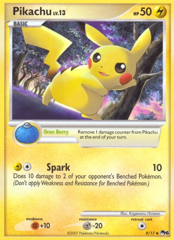 Pikachu 9/17 POP Series 6 Pokémon card