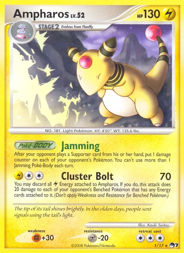 Ampharos 1/17 POP Series 7 Pokémon card