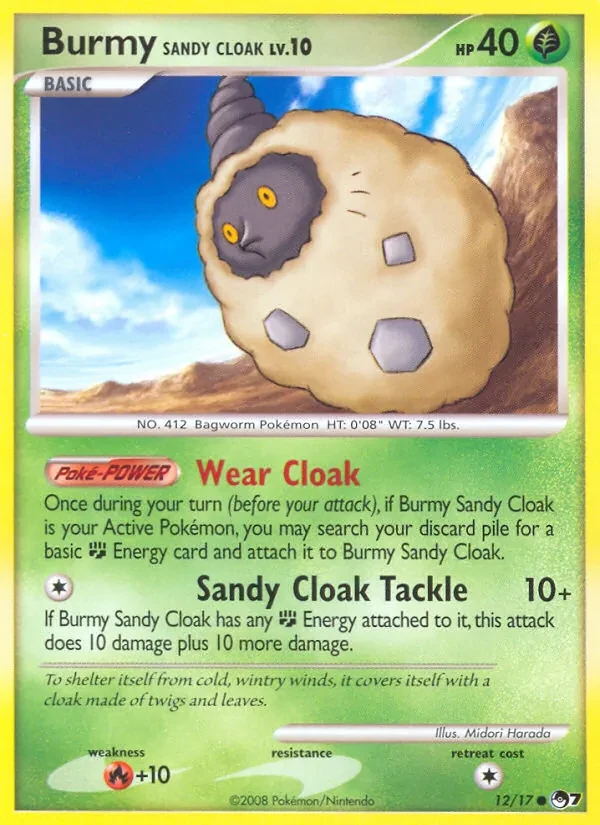 Burmy Sandy Cloak 12/17 POP Series 7 Pokémon Karte