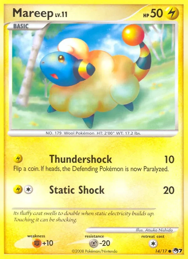 Mareep 14/17 POP Series 7 Pokémon card
