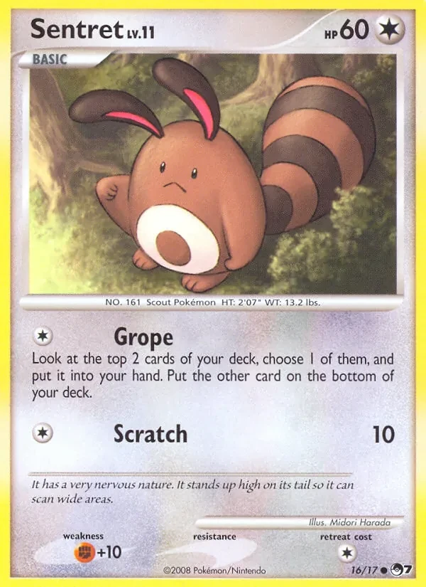 Sentret 16/17 POP Series 7 Pokémon card