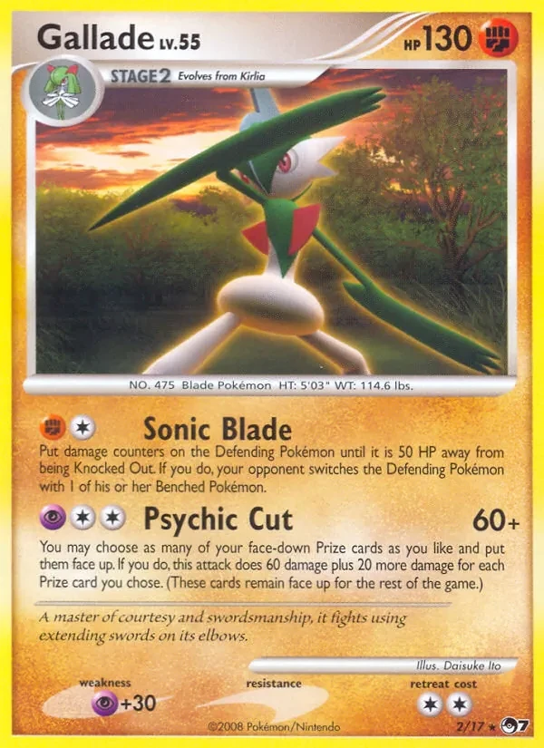 Gallade 2/17 POP Series 7 Pokémon Karte