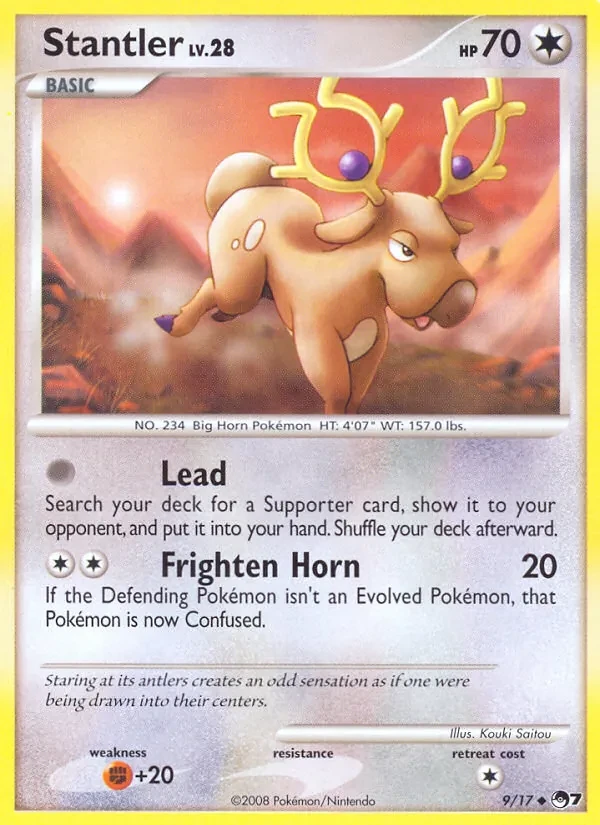 Stantler 9/17 POP Series 7 Pokémon card