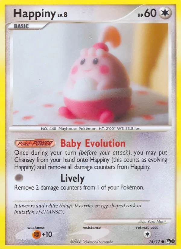Happiny 14/17 POP Series 8 Pokémon card