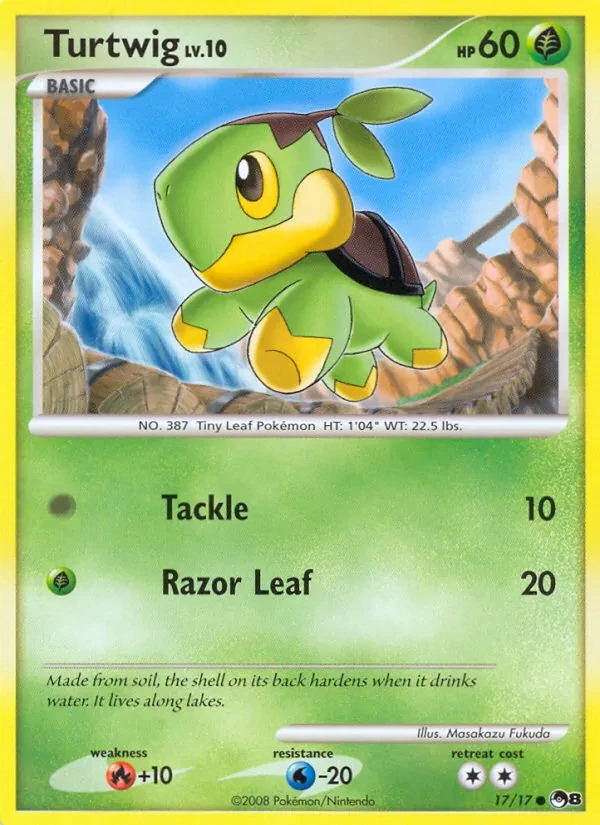 Turtwig 17/17 POP Series 8 Pokémon card