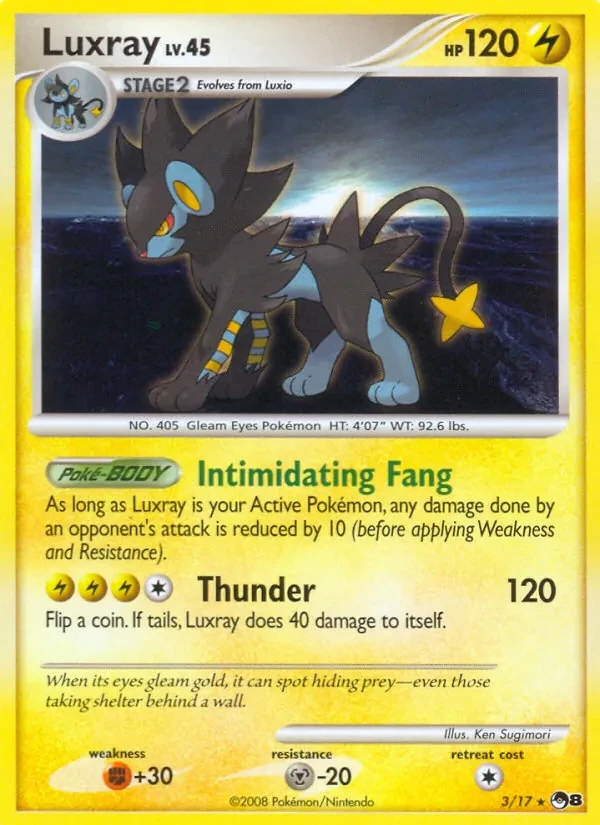 Luxray 3/17 POP Series 8 Pokémon card